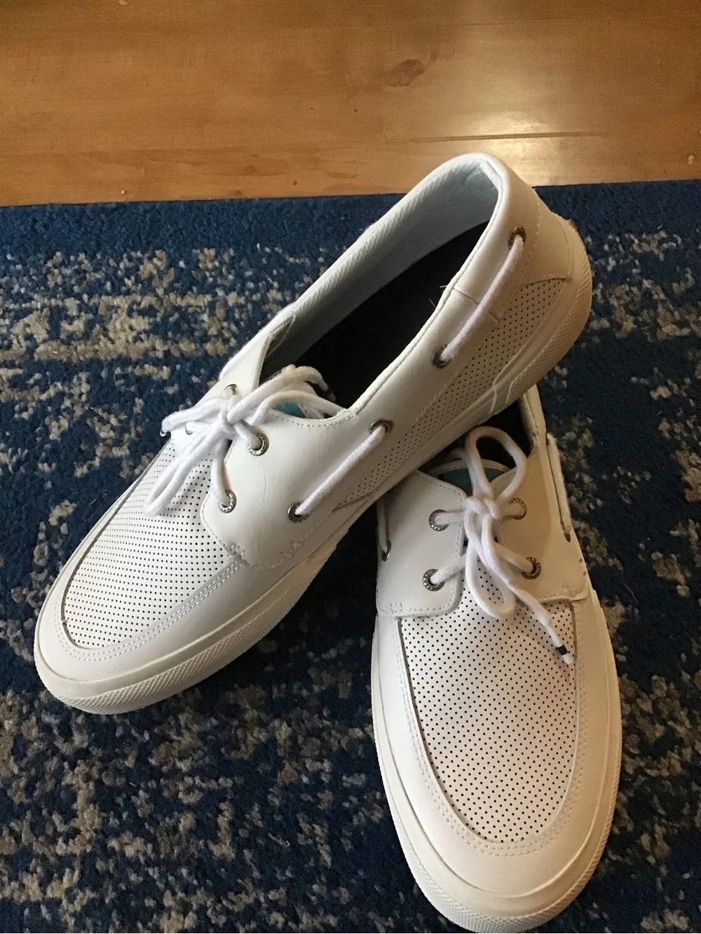 Sperry Soletide 2-Eye White Perforated Boat Sneakers